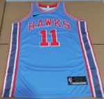 NBA 11 Young Hawks 2018-19 classic Maillot bleu imprimé